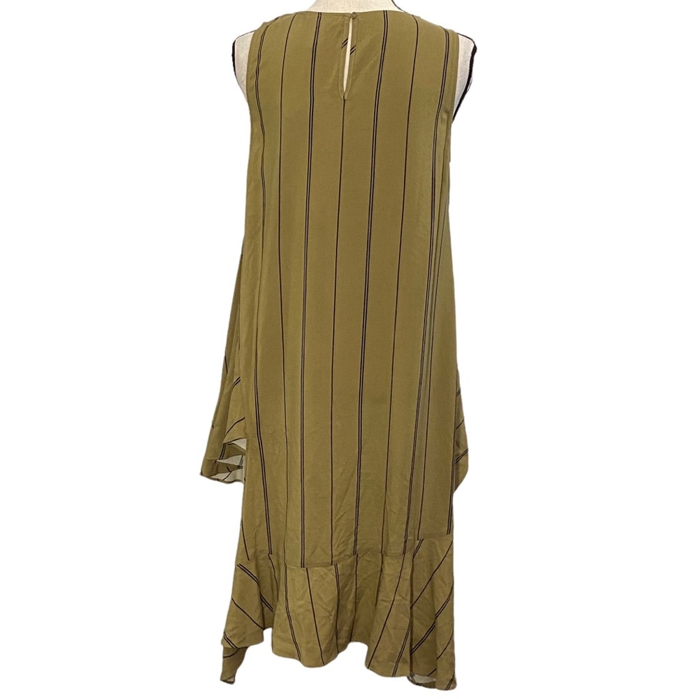 Madison Sleeveless Tunic S High Low Striped Dried Herb - Picture 7 of 12